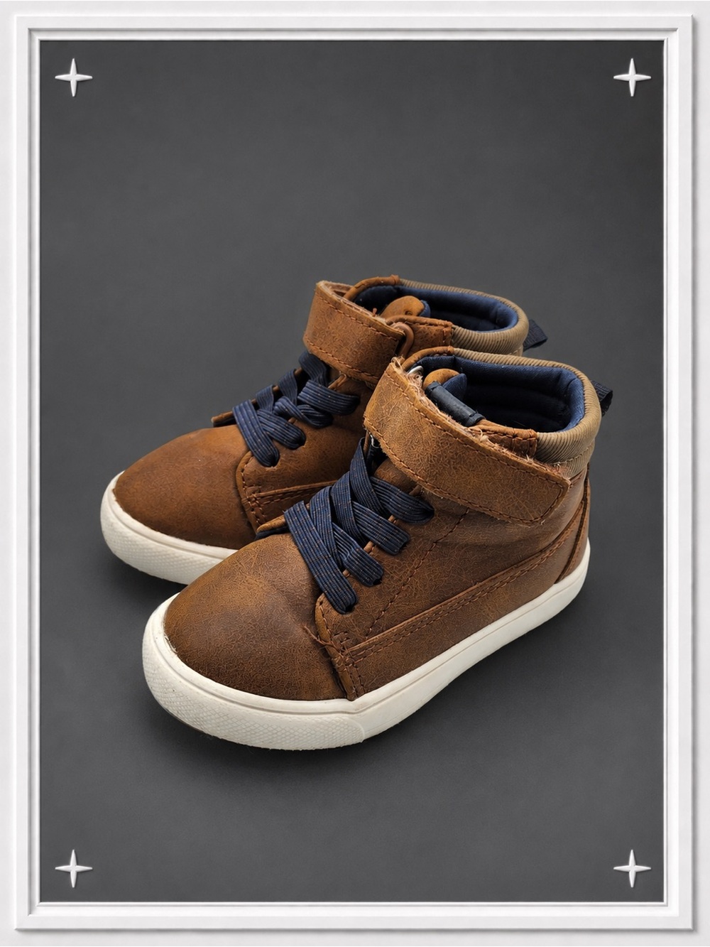 Brown Strap High-Top Lace-Up Boots | Kid's 7